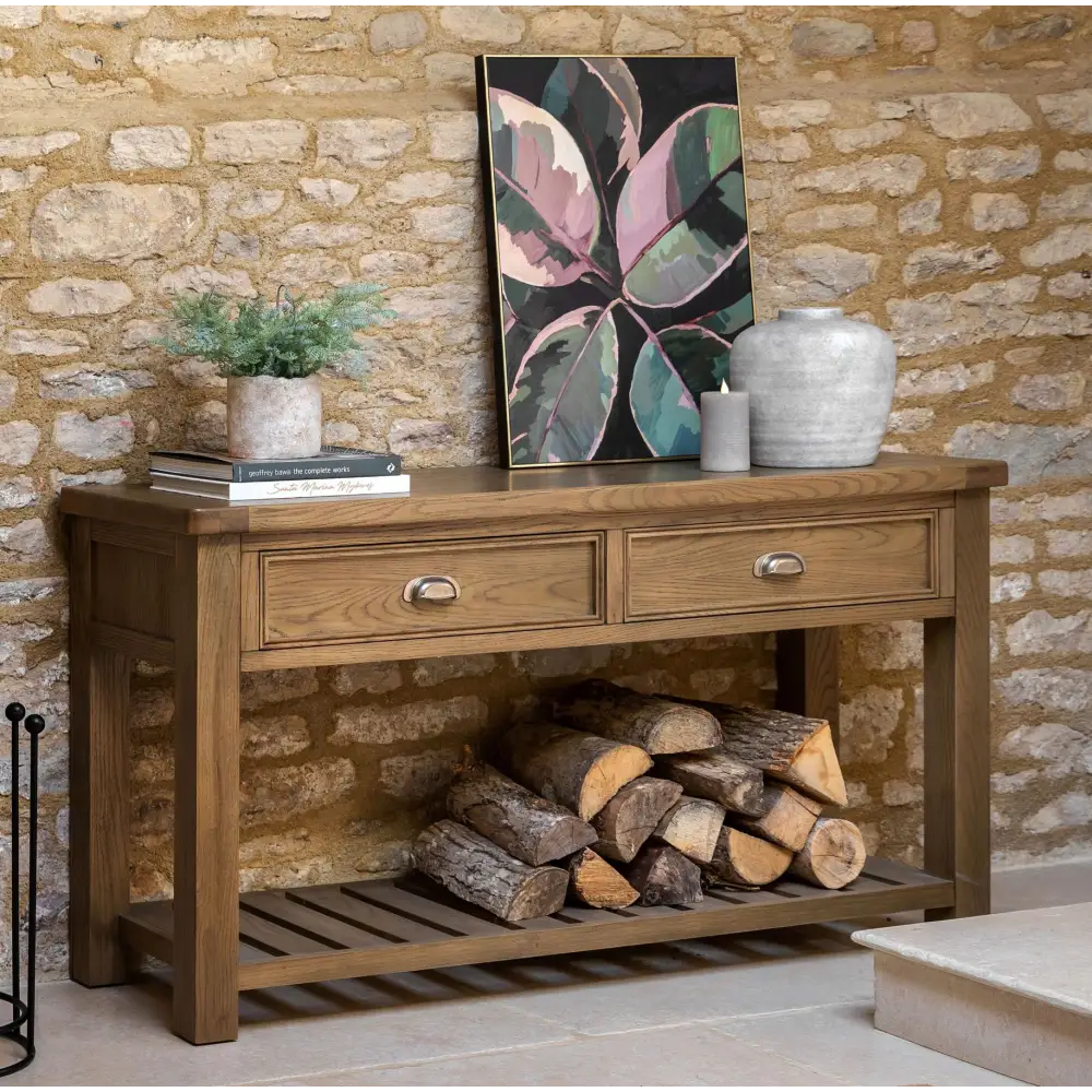Hardwick Console Table Oak - oak - Console
