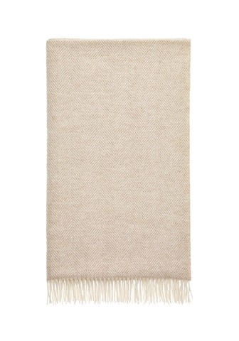 Harriet's Oatmeal British Wool Throw