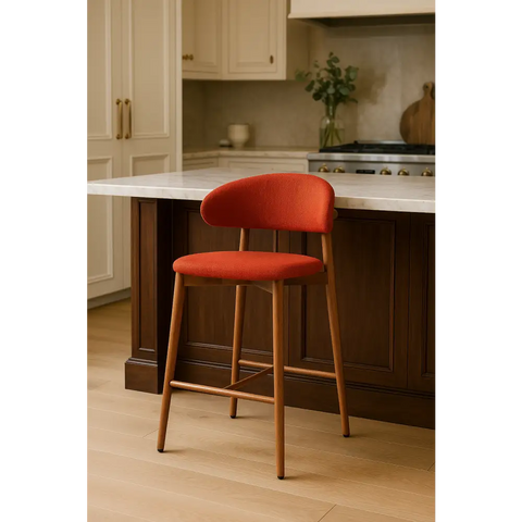 Haruto Bar Stool - 65cm / Brick Red / Singular - Stool