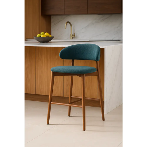 Haruto Bar Stool - 65cm / Teal Blue / Singular - Stool