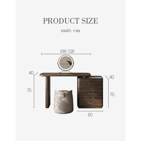 Harvey Dressing Table With Side Drawer