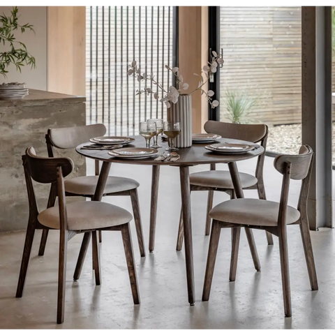 Hatton Dining Table 110cm Smoked Oak - smoked oak - Dining table