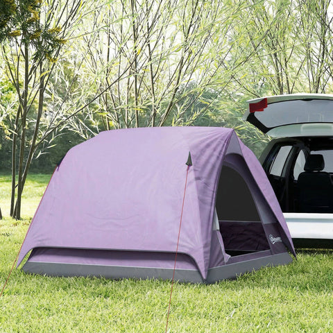 Outsunny 3-4 Person Camping Tent, Easy Set Up 3-4 Man Tent w/ Sewn-in Groundsheet, Waterproof Dome Tent w/ Mesh Windows