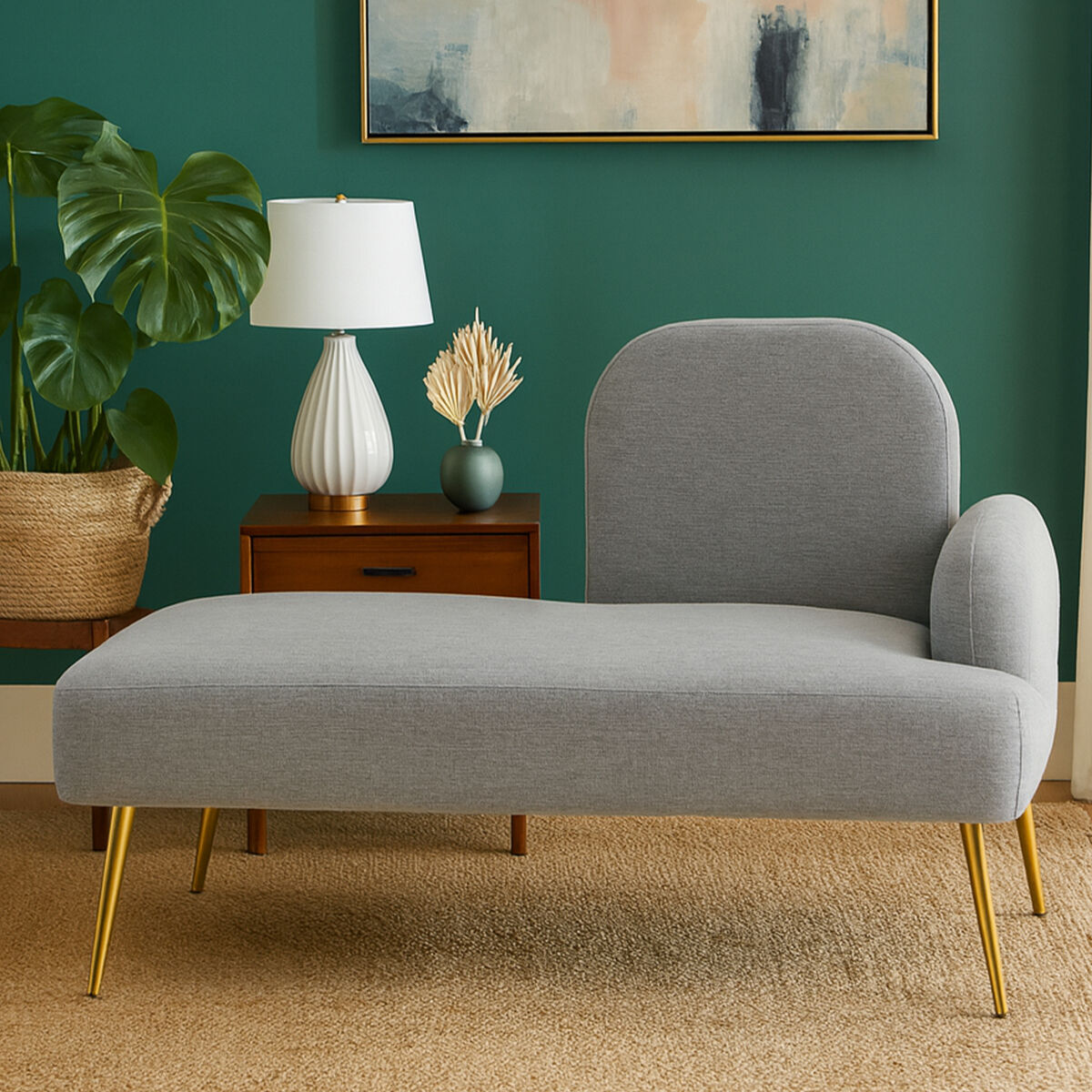 Heather Grey Right Hand Chaise Longue
