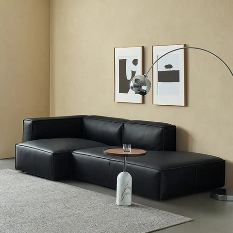 Hebe Three Seater / Four Seater Corner Sofa Real Leather - Sofa