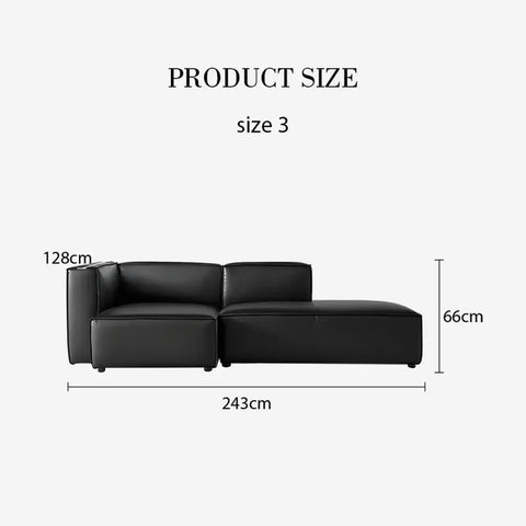 Hebe Three Seater / Four Seater Corner Sofa Real Leather - Sofa