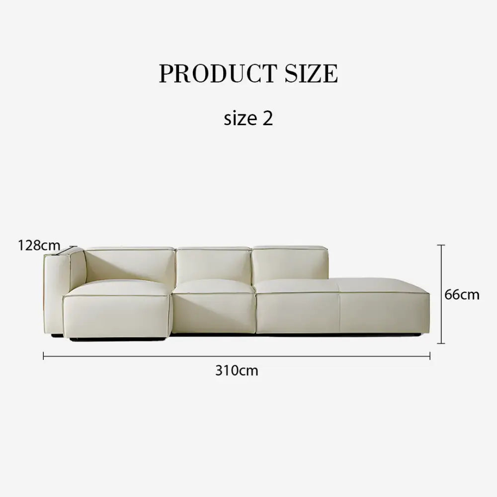 Hebe Three Seater / Four Seater Corner Sofa Real Leather - Sofa