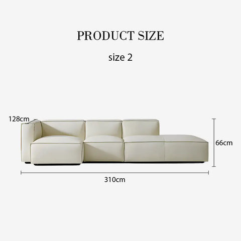 Hebe Three Seater / Four Seater Corner Sofa Real Leather - Sofa