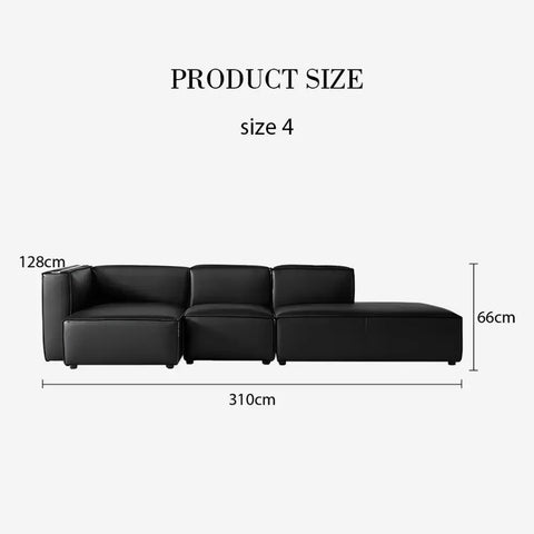 Hebe Three Seater / Four Seater Corner Sofa Real Leather - Sofa