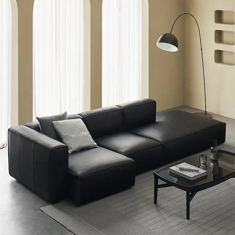 Hebe Three Seater / Four Seater Corner Sofa Real Leather - Sofa