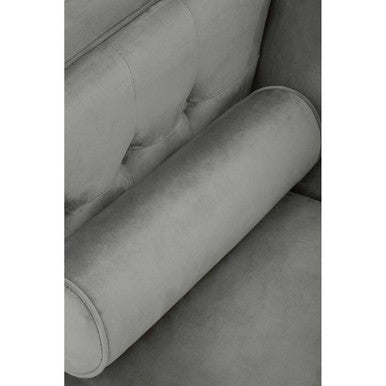 Helia 3 Seat Grey Velvet Sofa