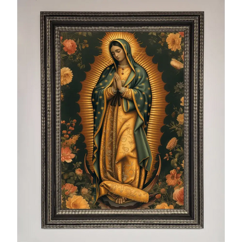 Hello Mary Framed Print - A3 (29.7 x 42 cm) / Ornate Silver Black - Framed Print