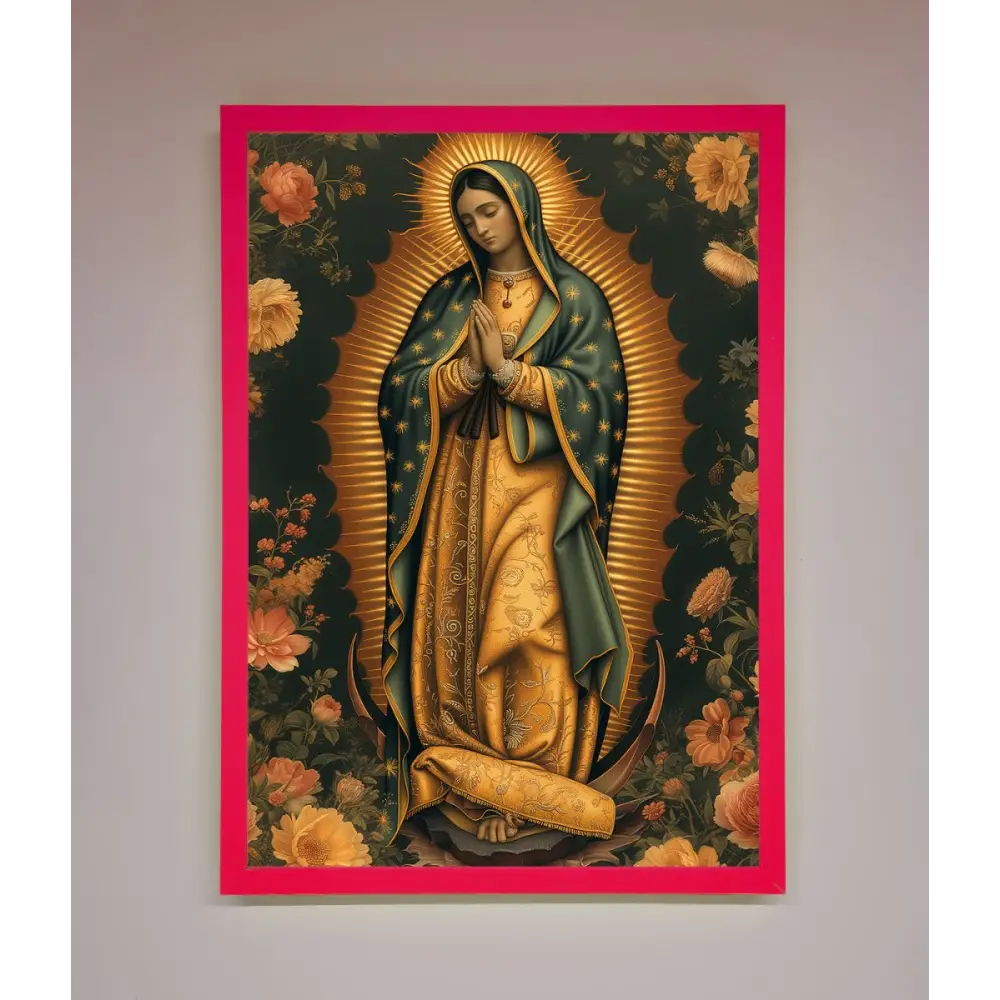 Hello Mary Framed Print - B0 (100 x 141 cm) / Neon Pink - Framed Print