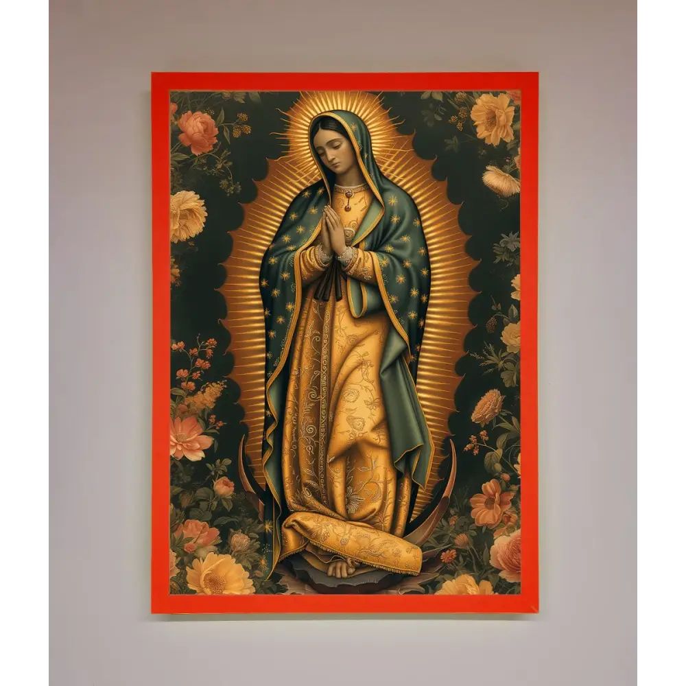 Hello Mary Framed Print - B0 (100 x 141 cm) / Neon Red - Framed Print