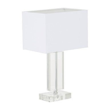 Helma rectangular table lamp clear acrylic base with white rectangular table lamp shade for modern lighting