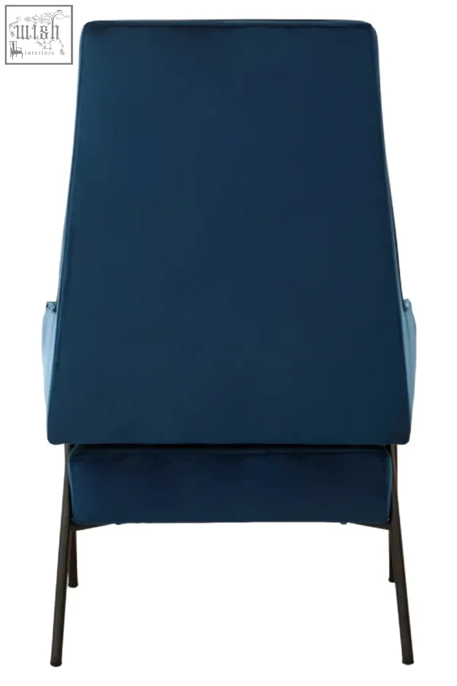 Navy blue velvet henia blue velvet chair with black metal legs perfect for stylish living spaces