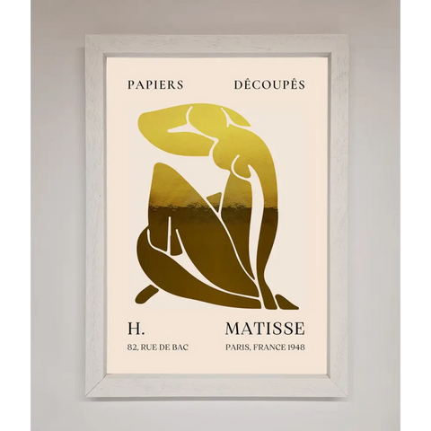 Henri Matisse Figure Foil Print - A3 (29.7 x 42 cm) / White - Framed Print