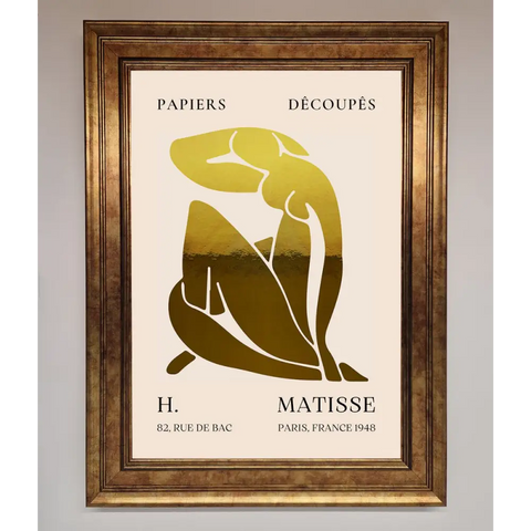 Henri Matisse Figure Foil Print - B0 (100 x 141 cm) / Bronze - Framed Print