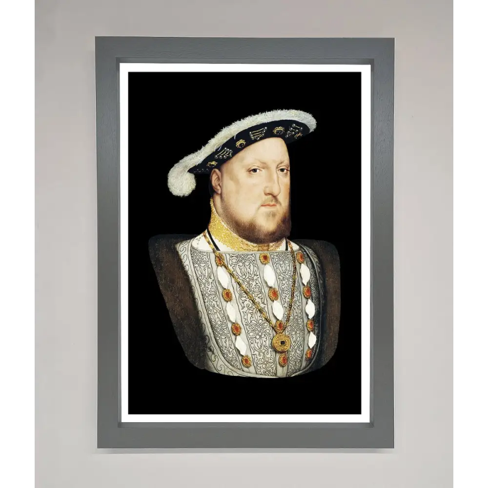 Henry Eighth Framed Wall Art - A3 (29.7 x 42 cm) / Dark Grey - Framed Print