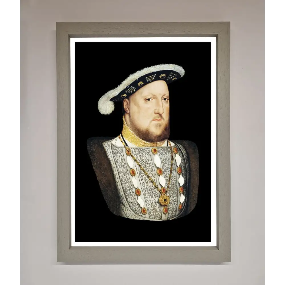 Henry Eighth Framed Wall Art - A3 (29.7 x 42 cm) / Grey - Framed Print