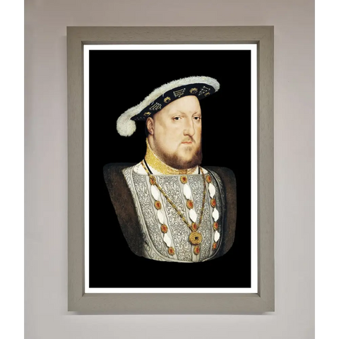 Henry Eighth Framed Wall Art - A3 (29.7 x 42 cm) / Grey - Framed Print