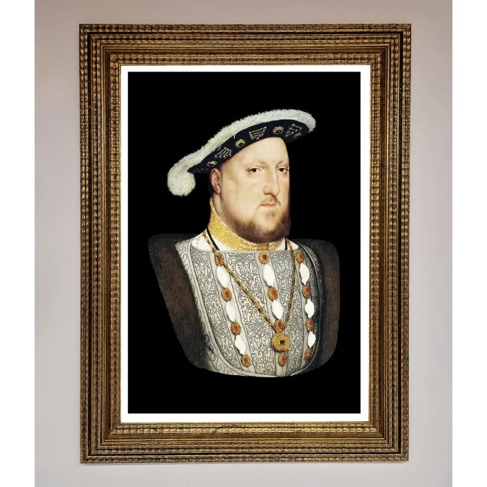 Henry Eighth Framed Wall Art - A3 (29.7 x 42 cm) / Ornate Gold - Framed Print