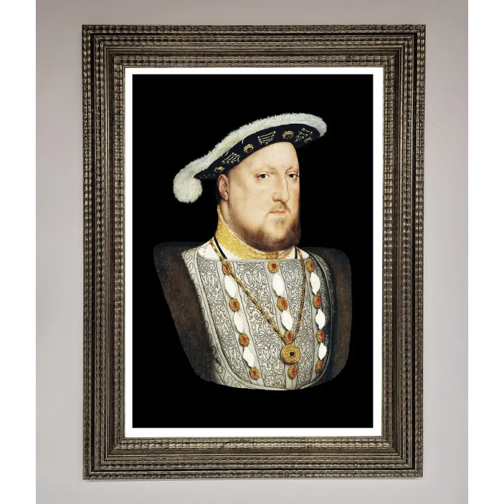 Henry Eighth Framed Wall Art - A3 (29.7 x 42 cm) / Ornate Silver - Framed Print