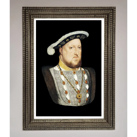 Henry Eighth Framed Wall Art - A3 (29.7 x 42 cm) / Ornate Silver - Framed Print