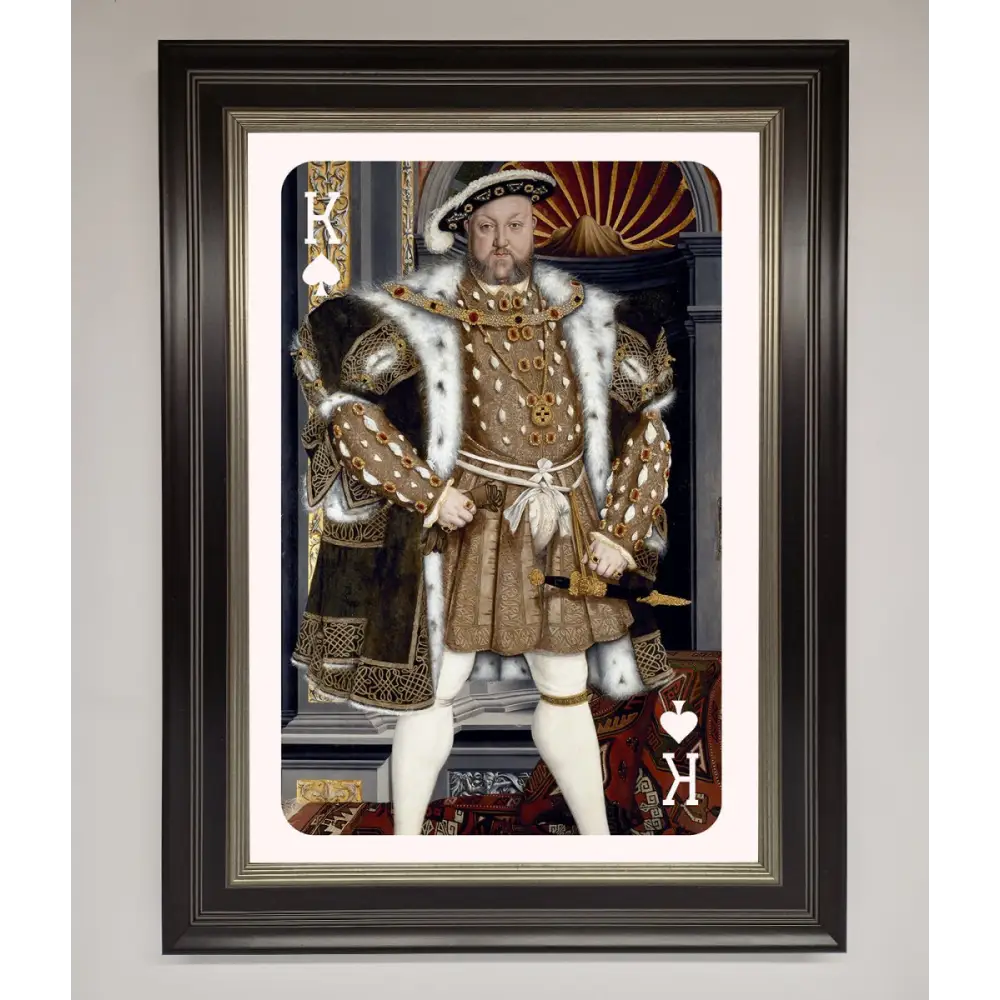 Henry The Eighth King Framed Wall Art - A3 (29.7 x 42 cm) / Black Silver - Framed Print