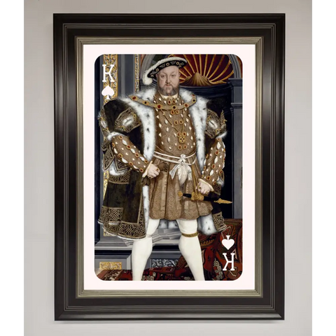 Henry The Eighth King Framed Wall Art - A3 (29.7 x 42 cm) / Black Silver - Framed Print