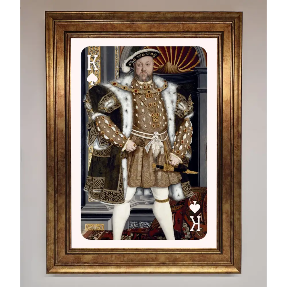 Henry The Eighth King Framed Wall Art - A3 (29.7 x 42 cm) / Bronze - Framed Print