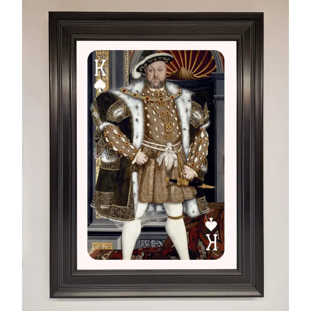 Henry The Eighth King Framed Wall Art - A3 (29.7 x 42 cm) / Matt Black - Framed Print