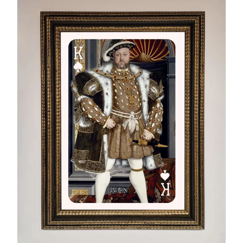 Henry The Eighth King Framed Wall Art - A3 (29.7 x 42 cm) / Ornate Gold Black - Framed Print