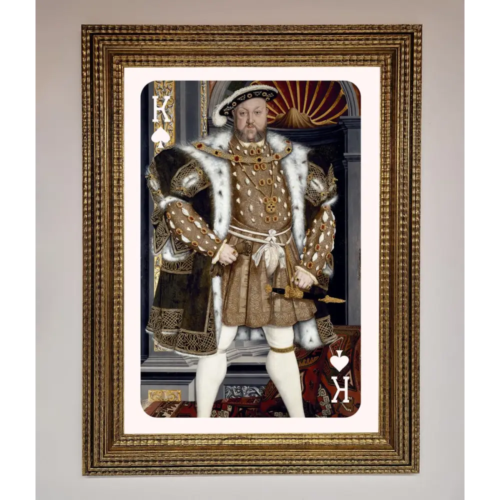 Henry The Eighth King Framed Wall Art - A3 (29.7 x 42 cm) / Ornate Gold - Framed Print