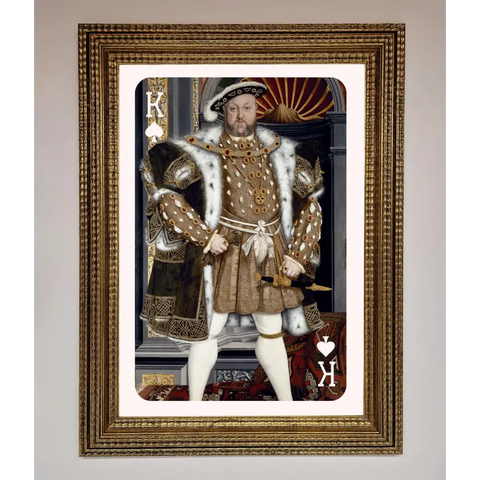 Henry The Eighth King Framed Wall Art - A3 (29.7 x 42 cm) / Ornate Gold - Framed Print