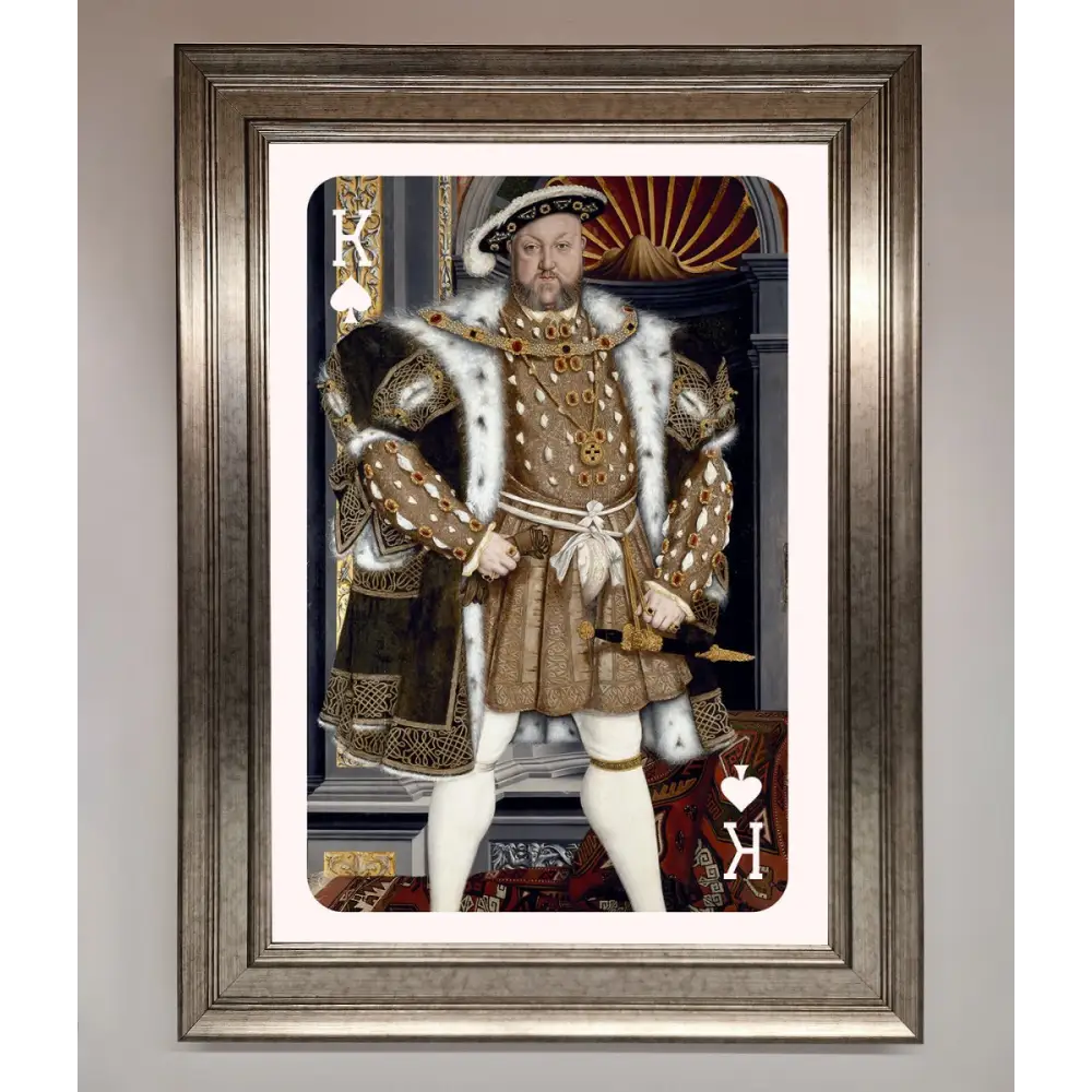 Henry The Eighth King Framed Wall Art - A3 (29.7 x 42 cm) / Silver - Framed Print