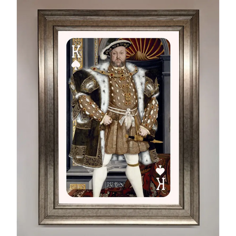 Henry The Eighth King Framed Wall Art - A3 (29.7 x 42 cm) / Silver - Framed Print