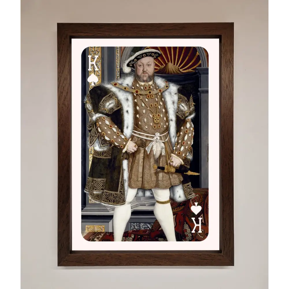 Henry The Eighth King Framed Wall Art - A3 (29.7 x 42 cm) / Walnut - Framed Print
