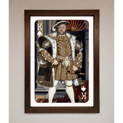 Henry The Eighth King Framed Wall Art - A3 (29.7 x 42 cm) / Walnut - Framed Print