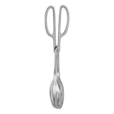 Hera brushed stainless steel tongs with sleek polished finish and ergonomic handles perfect for grilling and serving