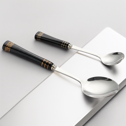 Heritage Gold 24-Piece Cutlery Set – Black
