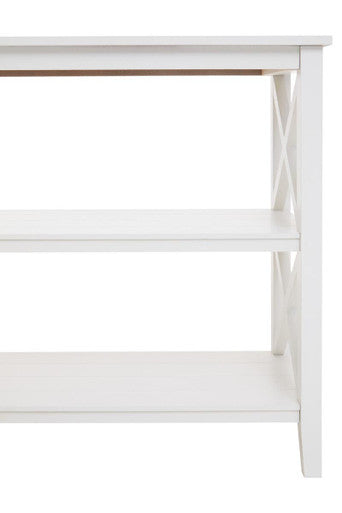Heritage Three Shelf White Bookcase