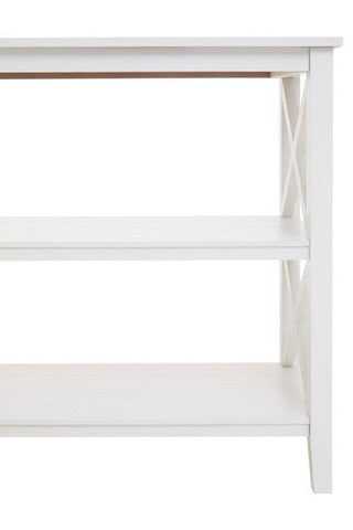 Heritage Three Shelf White Bookcase