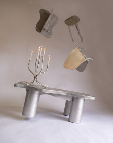 Aluminium Side Table 02