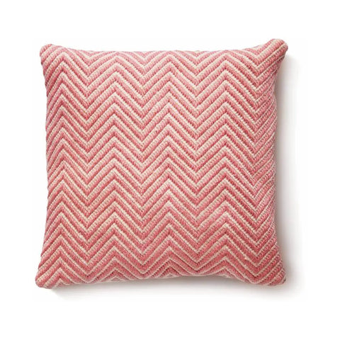 Herringbone Design Woven Cushion - Coral Pink / 45X45 cm - Home Accessories