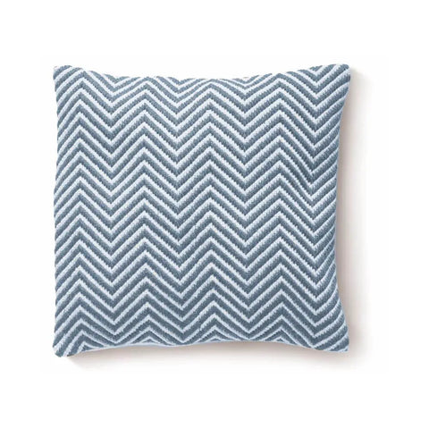 Herringbone Design Woven Cushion - Denim Blue / 45X45 cm - Home Accessories