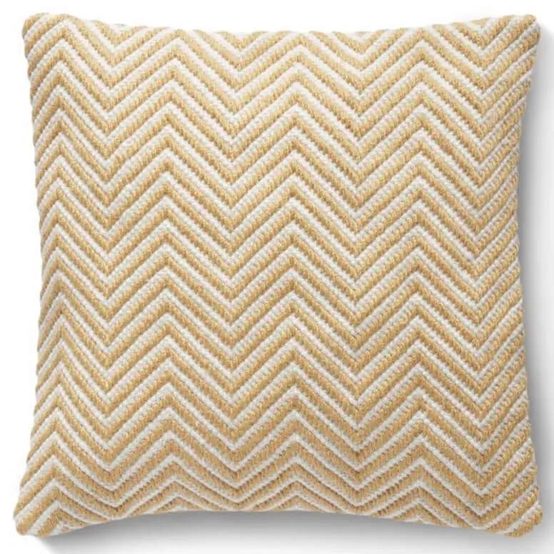 Herringbone Design Woven Cushion - Gold / 45X45 cm - Home Accessories