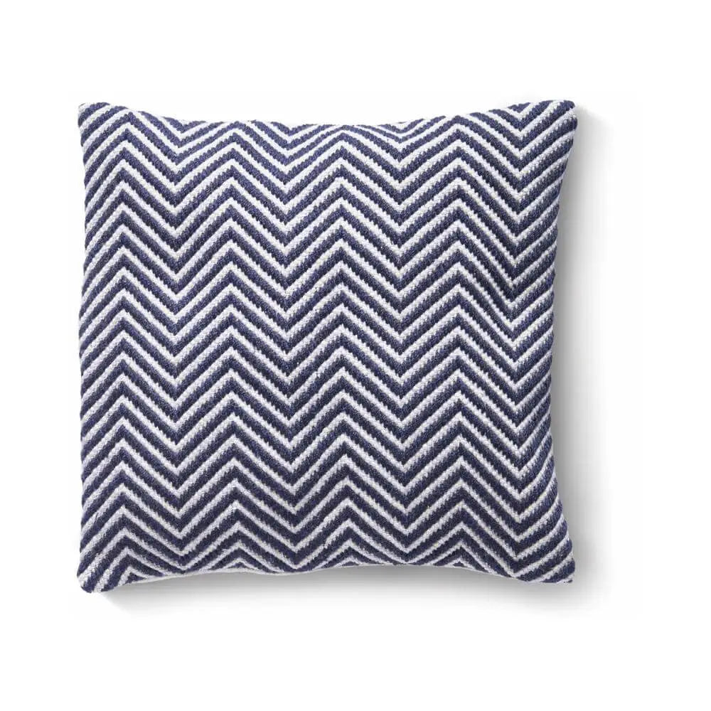 Herringbone Design Woven Cushion - Navy / 45X45 cm - Home Accessories