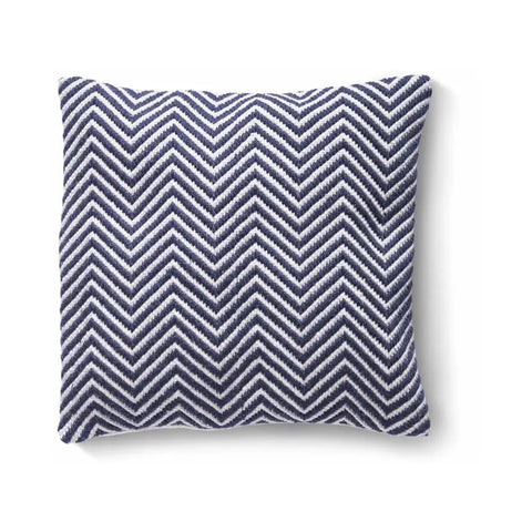 Herringbone Design Woven Cushion - Navy / 45X45 cm - Home Accessories