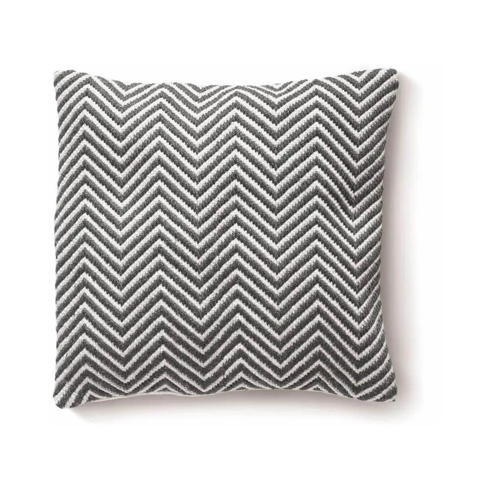 Herringbone Design Woven Cushion - Warm Grey / 45X45 cm - Home Accessories